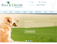 Tablet Screenshot of pawsandcherish.com